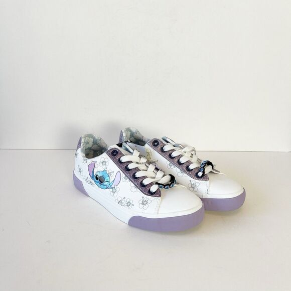 Disney’s Lilo & Stitch Women’s Low Top Lace Up Court Sneakers White Size 6 NWTs - Picture 4 of 12